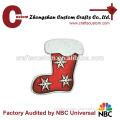 customized lovely Christmas stocking pin badges